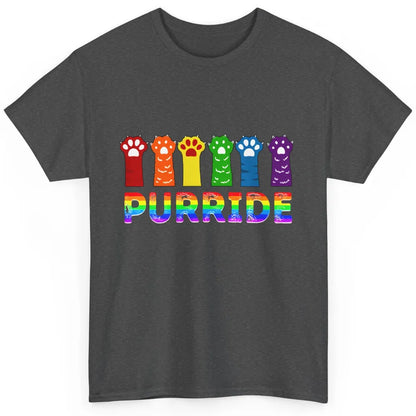Purride Funny Cat Lover LGBT Pride Awareness Gift LGBT Month Classic Unisex T-Shirt