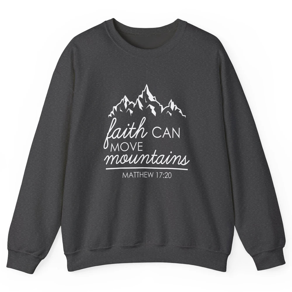 Bible Verse Jesus Christian Religion Mountains God Faith Unisex Crewneck Sweatshirt