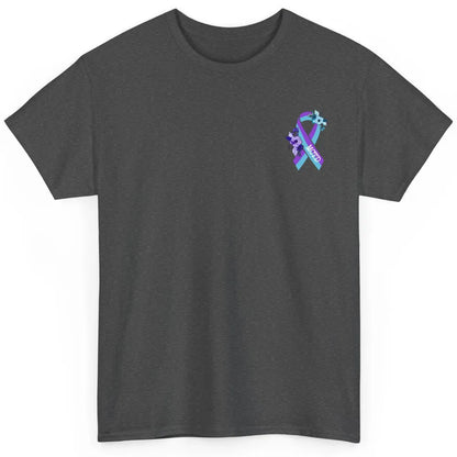 Mixed Connective Tissue Disease Awareness MCTD Floral Ribbon Classic Unisex T-Shirt