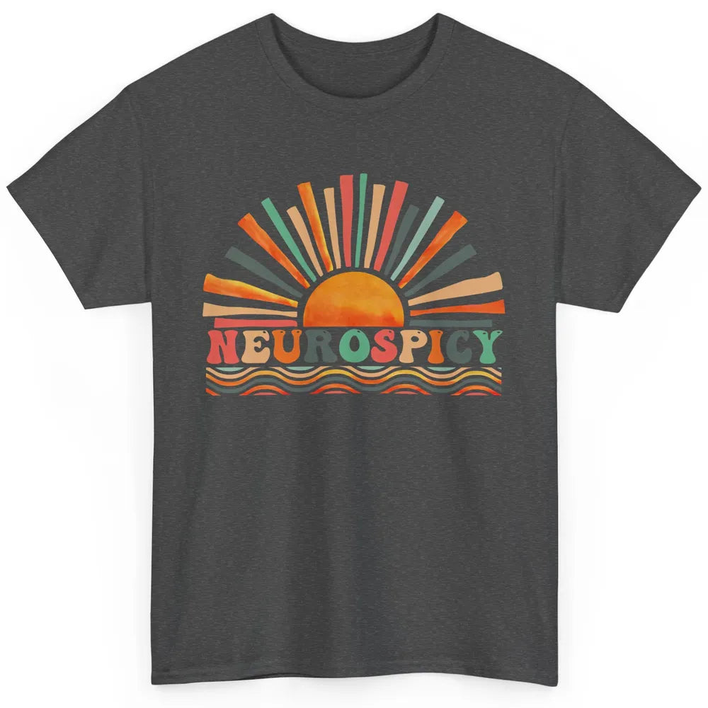 Retro Neurospicy Funny ADHD Neurodiversity Autism Awareness Classic Unisex T-Shirt