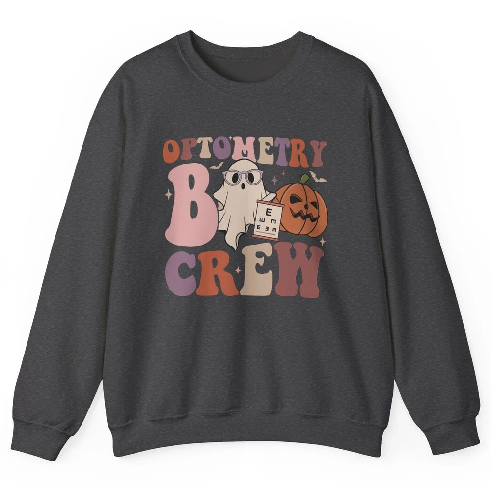 Optometry Boo Crew Halloween Ophthalmic Tech Optometrist Unisex Crewneck Sweatshirt