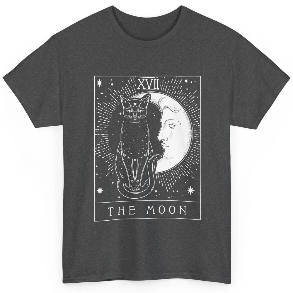 Retro Halloween Gothic Cat The Moon Tarot Card Witchcraft Classic Unisex T-Shirt
