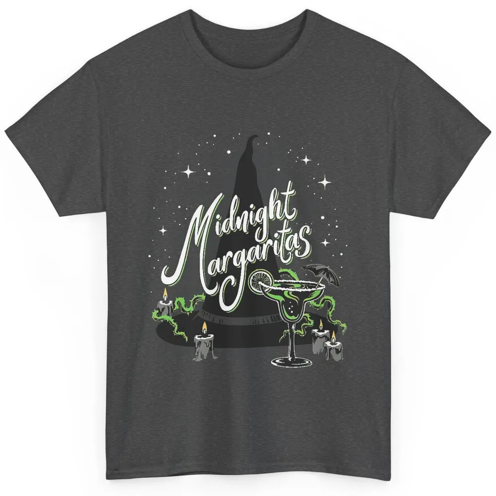 Midnight Margaritas Witch Hat Wine Halloween Spooky Party Classic Unisex T-Shirt