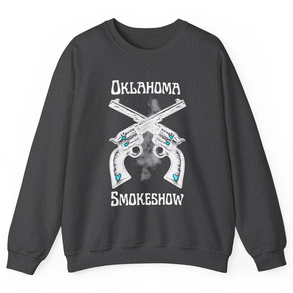 Retro Cowgirl Oklahoma Smokeshow Western Country Small Town Unisex Crewneck Sweatshirt
