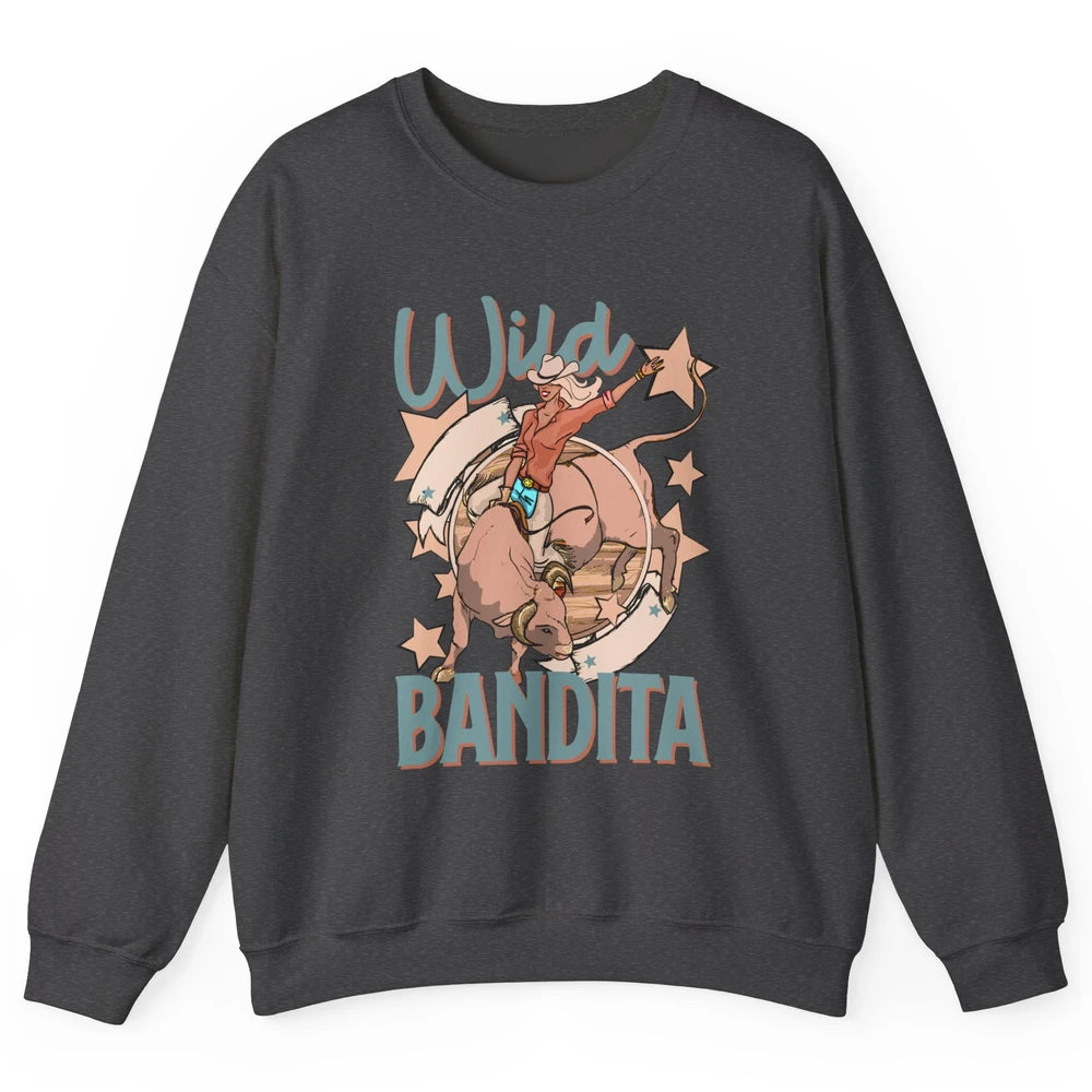 Retro Cowgirl Wild Bandita Western Country Cowboy Wild West Unisex Crewneck Sweatshirt