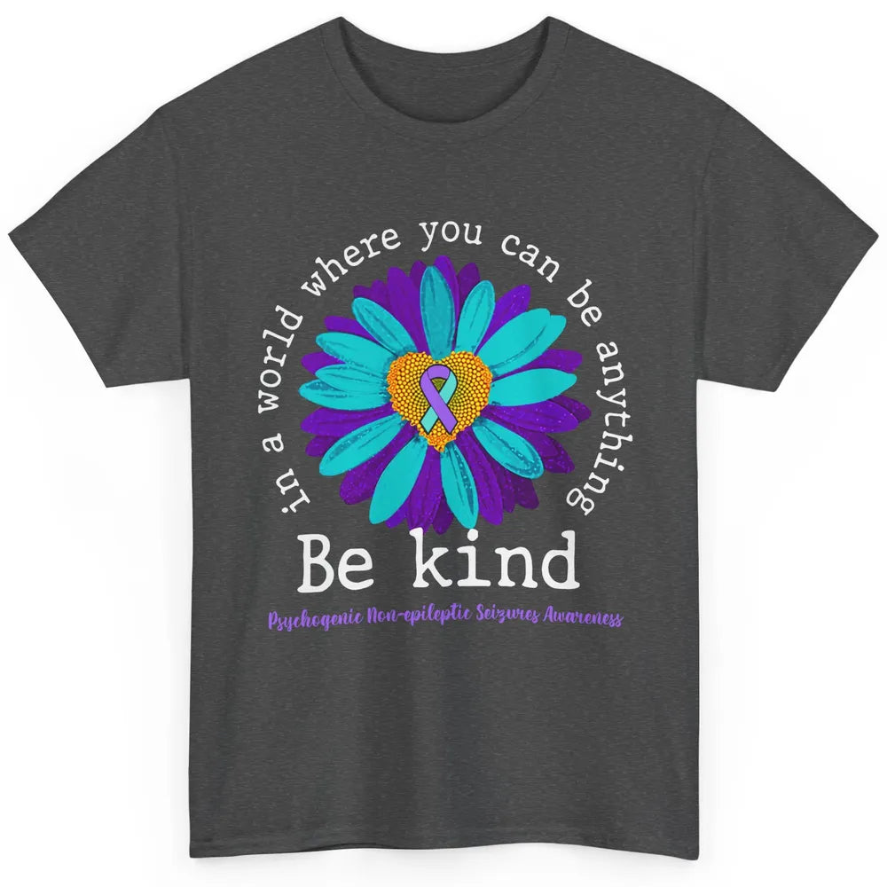 PNES Awareness Purple Teal Ribbon Sunflower Be Kind Classic Unisex T-Shirt