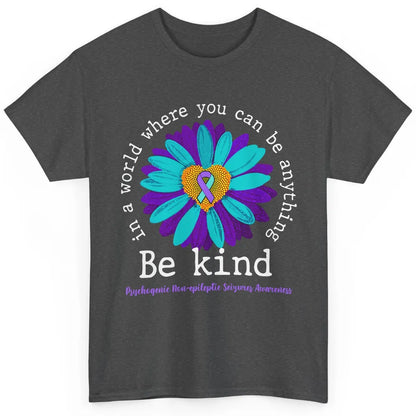PNES Awareness Purple Teal Ribbon Sunflower Be Kind Classic Unisex T-Shirt