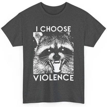 Funny Raccoon Disobey I Choose Violence Sarcastic Raccoon Classic Unisex T-Shirt