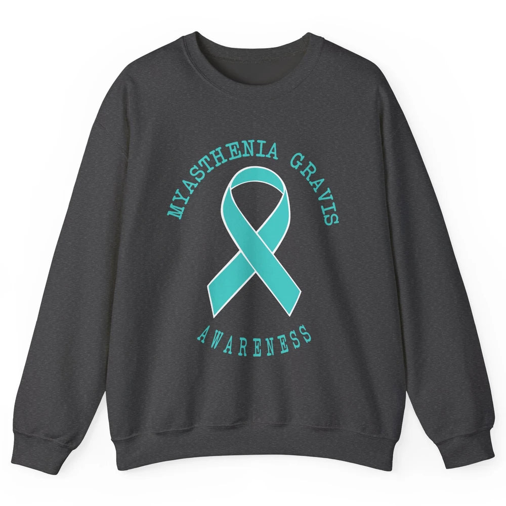 Myasthenia Gravis Awareness Ribbon Neuromuscular Disease Unisex Crewneck Sweatshirt