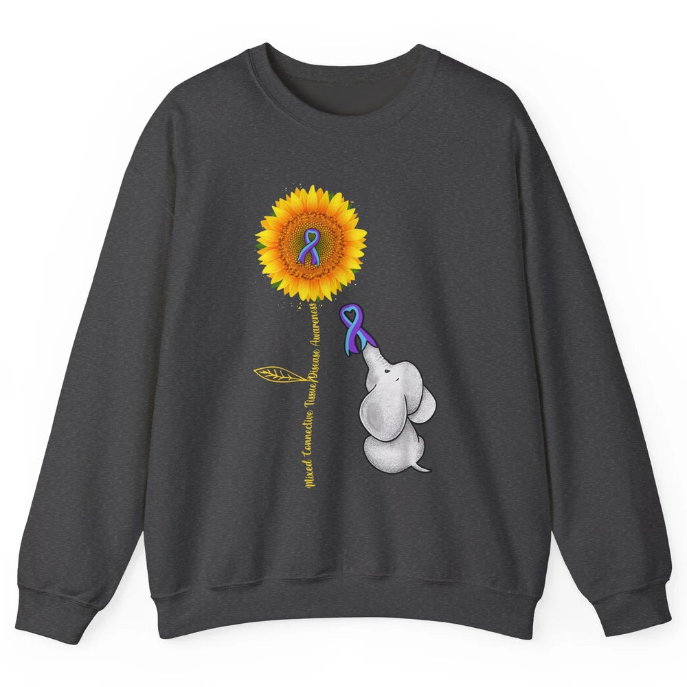 Mixed Connective Tissue Disease Baby Elephant Sunflower Unisex Crewneck Sweatshirt