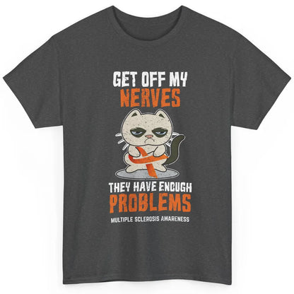 Multiple Sclerosis Awareness Ms Cancer Cat Orange Ribbon Classic Unisex T-Shirt