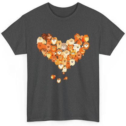 Pomeranian Heart Cute Pomeranian Dog Lovers Gift My Pet Love Classic Unisex T-Shirt