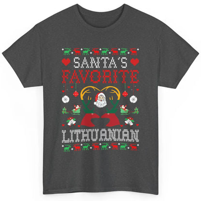 Merry Christmas Santa Favorite Lithuanian Xmas Ugly Santa Classic Unisex T-Shirt