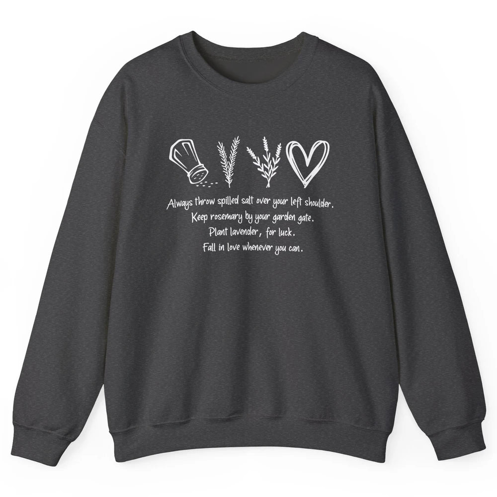 Practical Magic Witch Gardening Card Gardeners Plant Lovers Unisex Crewneck Sweatshirt