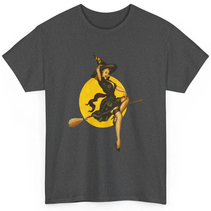 Pin Up Vintage Witch Pastel Witchcraft Halloween Spooky Goth Classic Unisex T-Shirt