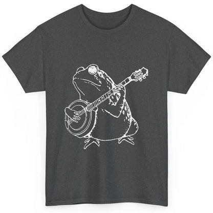 Retro Frog Playing Banjo Musician Banjo Player Music Vintage Classic Unisex T-Shirt