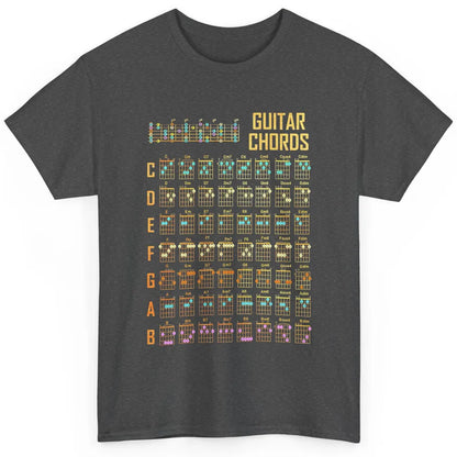 Music Art Guitar Chords Retro Guitarist Play Guitar Musician Classic Unisex T-Shirt