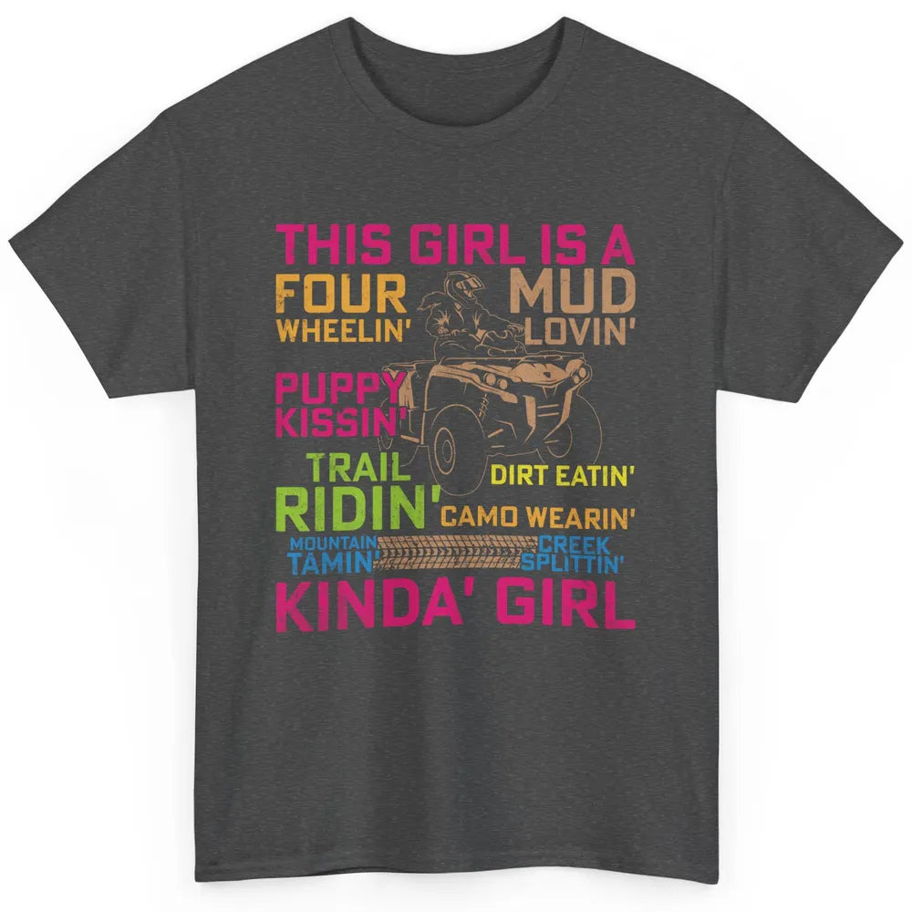 Retro Mud Quad Princess UTV ATV Rider 4 Wheel SXS Offroad Classic Unisex T-Shirt