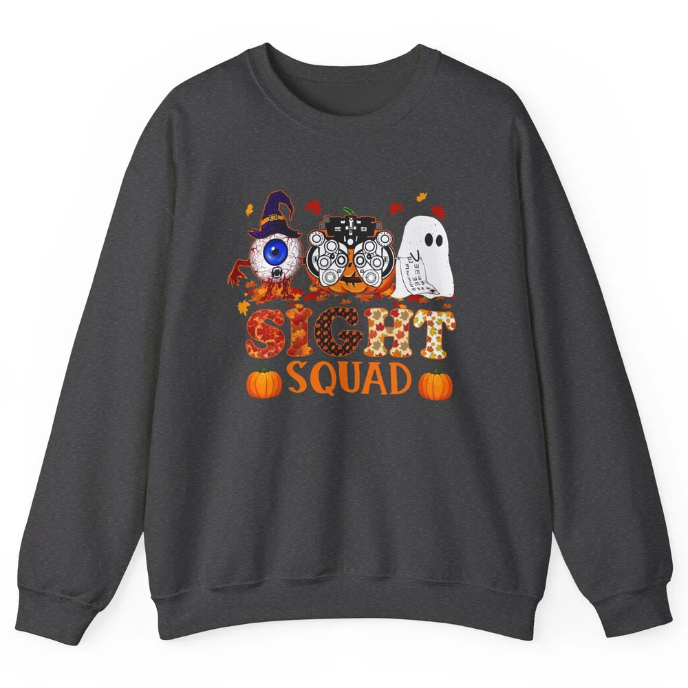 Optometrist Halloween Sight Squad Witch Pumpkin Optician Unisex Crewneck Sweatshirt