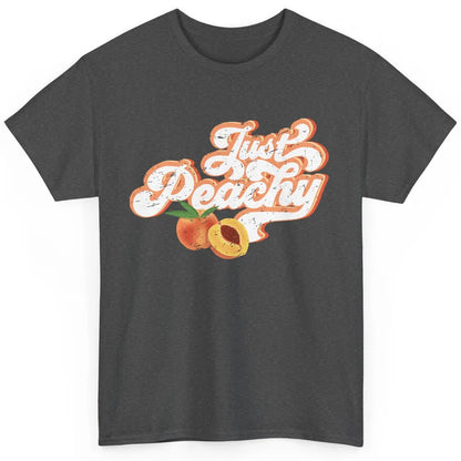 Retro Just Peachy Retro 70s Georgia Peaches Summer Fruit Classic Unisex T-Shirt