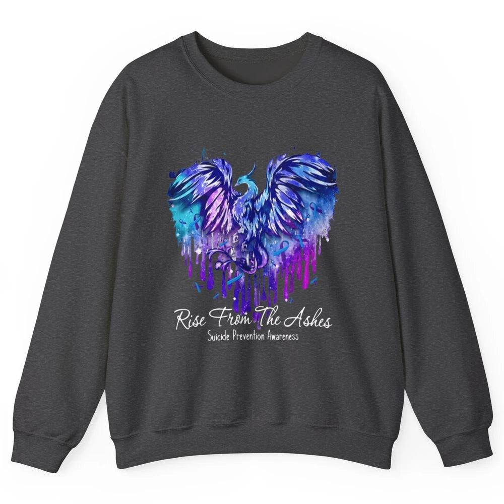 Phoenix Bird Warrior Love Suicide Prevention Awareness Month Unisex Crewneck Sweatshirt