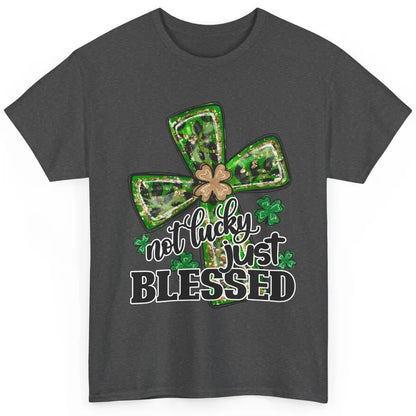 Not Lucky Just Blessed Patrick's Day Christian Faith Clovers Classic Unisex T-Shirt