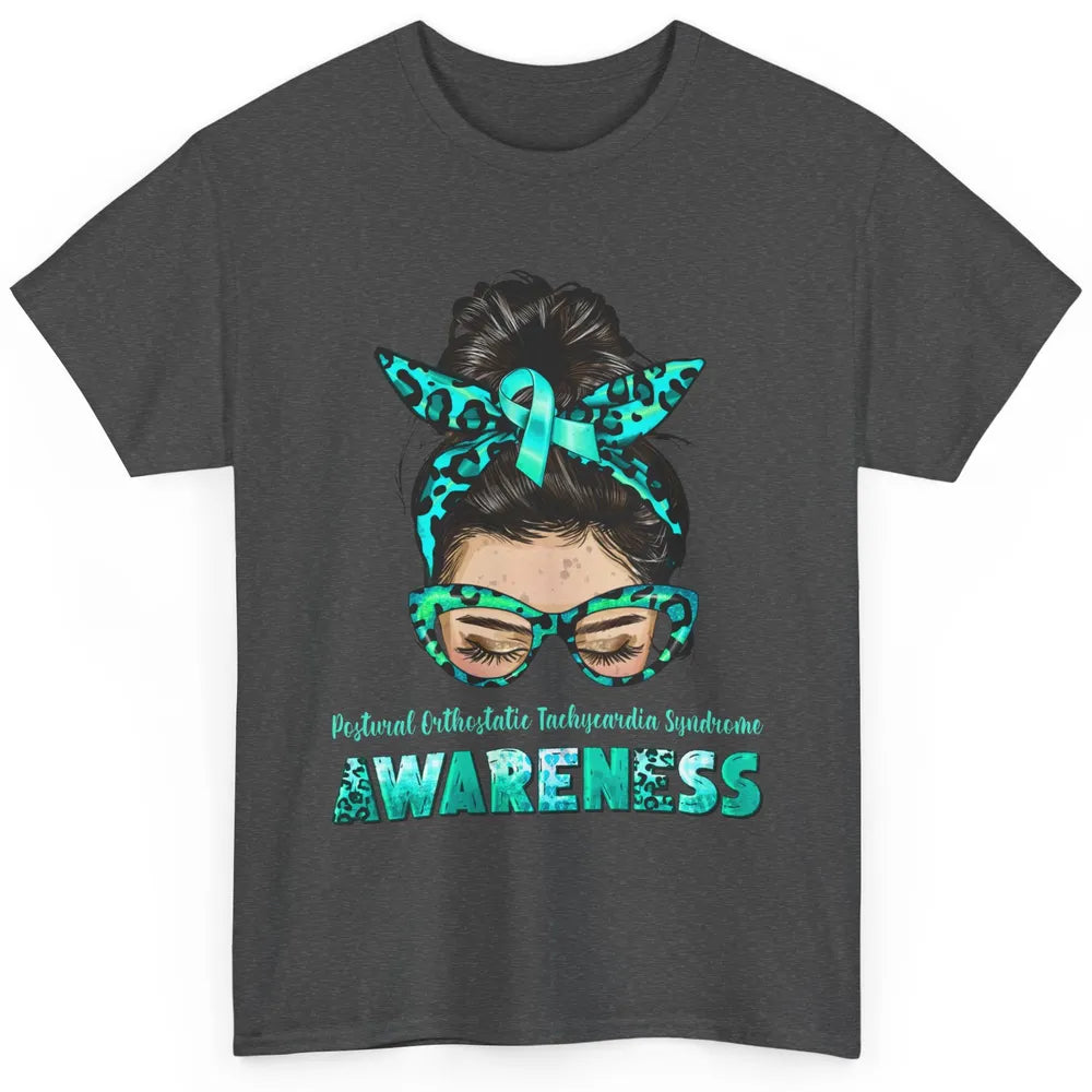 Postural Orthostatic Tachycardia Syndrome Ribbon Messy Bun Classic Unisex T-Shirt