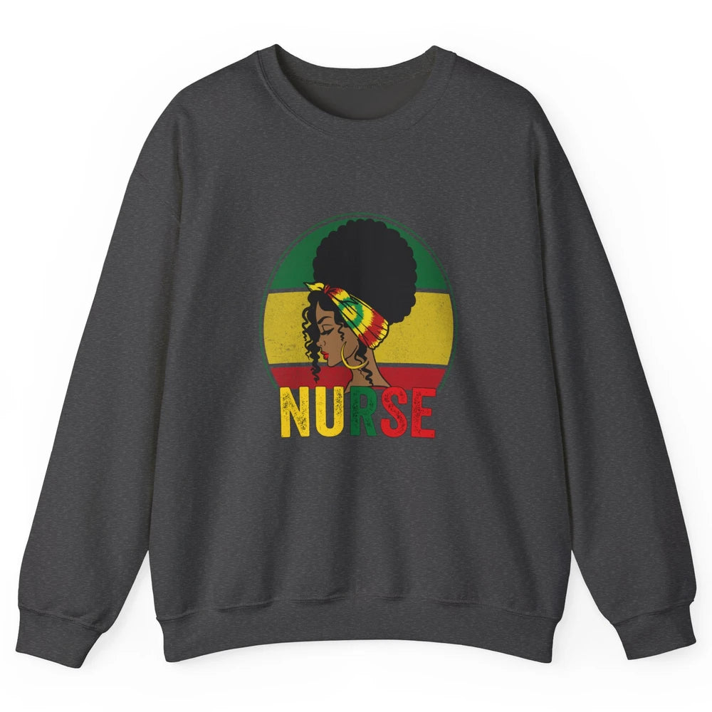 Black History Month Nurse Registered Black Women Medical Unisex Crewneck Sweatshirt