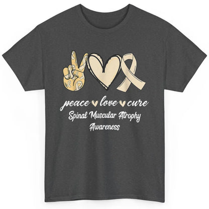 Peace Love Cure Cream Ribbon Spinal Muscular Atrophy SMA Classic Unisex T-Shirt