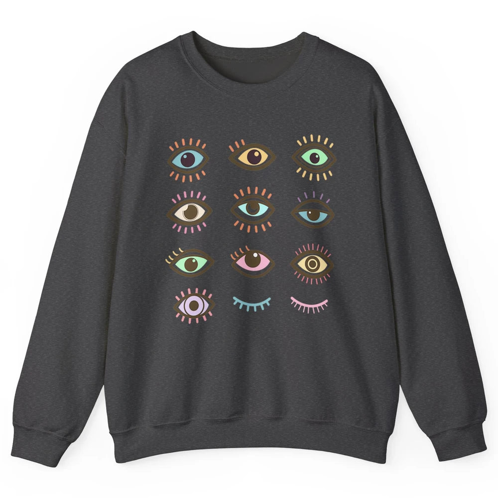 Ophthalmic Technician Tech Optometry Optician Eyes Rainbow Unisex Crewneck Sweatshirt