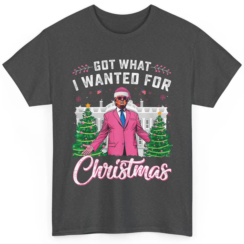 Funny Got What I Wanted For Christmas Trump Political Sarcastic Donald Trump Xmas Classic Unisex T-Shirt