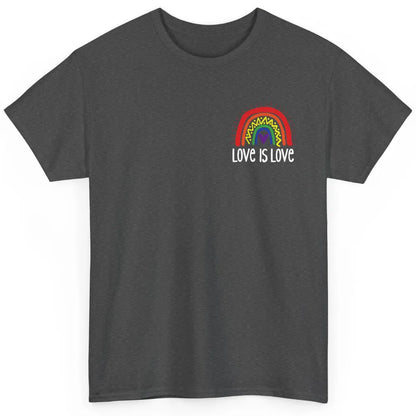 Rainbow Love Is Love LGBT Gay Pride Month Rainbow Flag Classic Unisex T-Shirt
