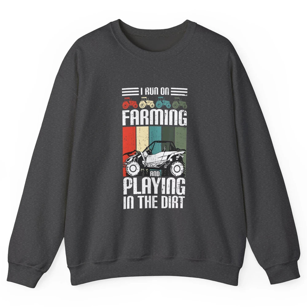 Retro Play In Dirt UTV Mud Riding Dirty SXS Rider Offroad Unisex Crewneck Sweatshirt