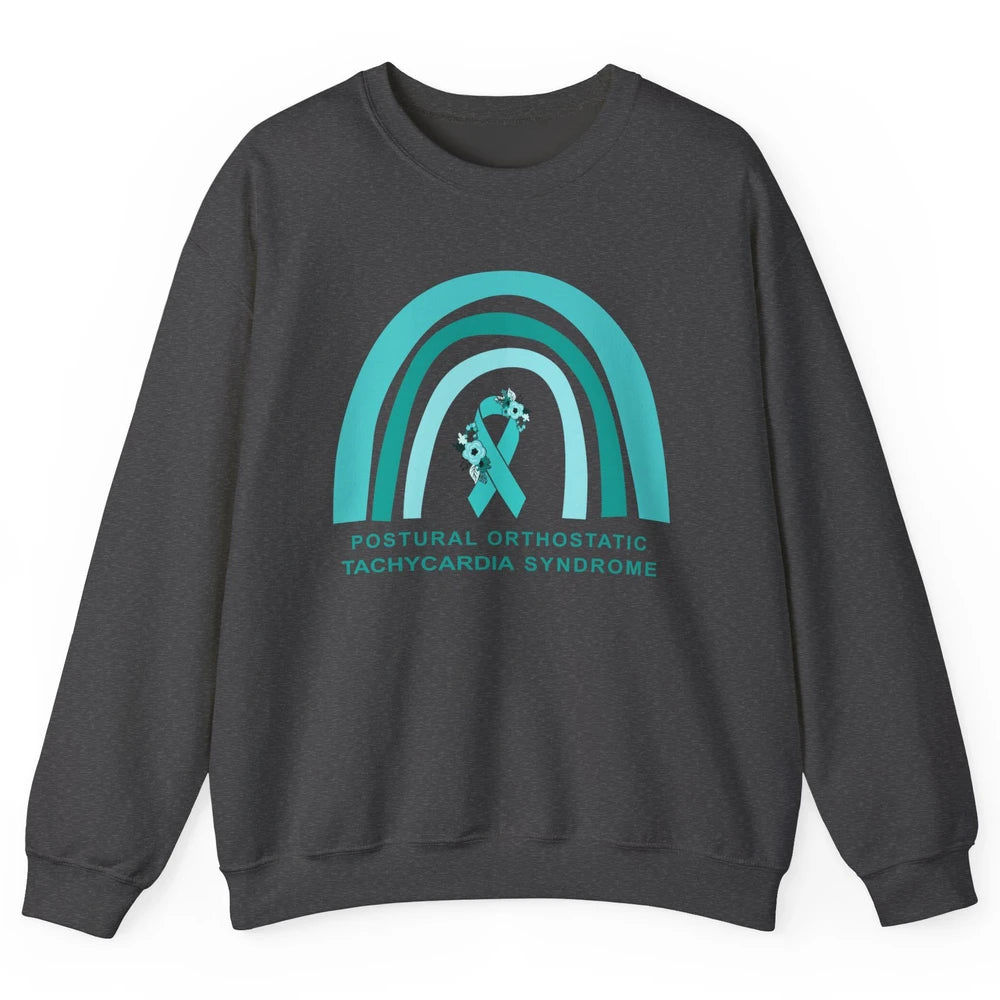 POTS Postural Orthostatic Tachycardia Syndrome Turquoise Unisex Crewneck Sweatshirt