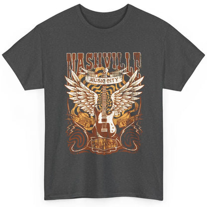Retro Guitar Nashville Music City Western Country Music Classic Unisex T-Shirt
