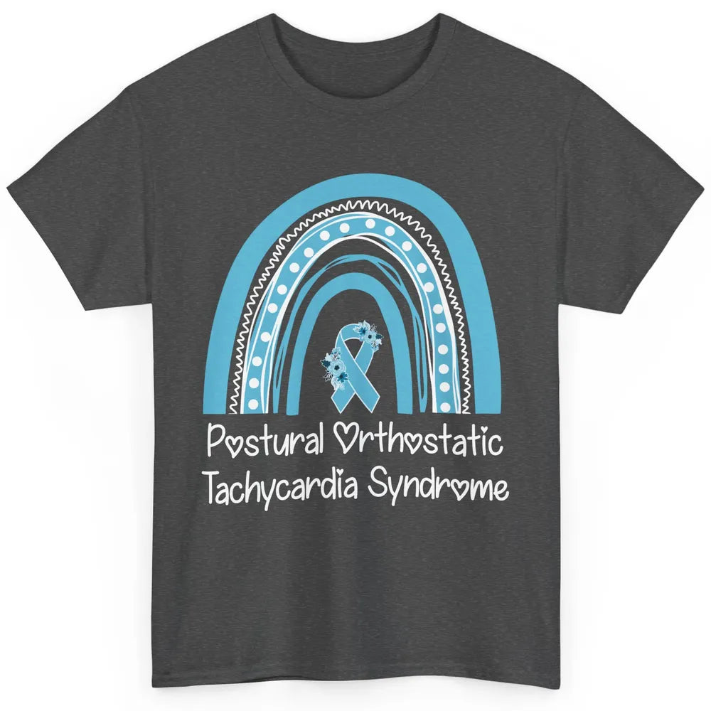 Postural Orthostatic Tachycardia Syndrome Turquoise Rainbow Classic Unisex T-Shirt