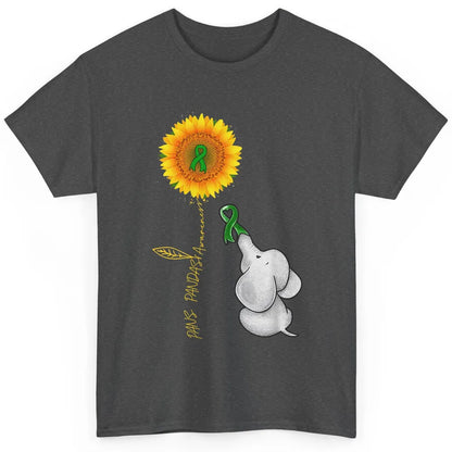 PANS/PANDAS Awareness Green Ribbon Sunflower Baby Elephant Classic Unisex T-Shirt