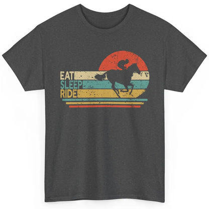 Retro Cowboy Riding Horse Eat Sleep Ride Western Cowgirl Classic Unisex T-Shirt