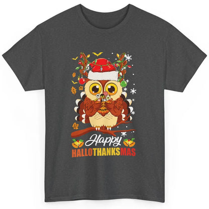Owl Halloween Owl Thanksgiving Owl Christmas Owl Lovers Gift Classic Unisex T-Shirt