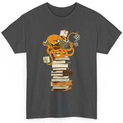Reading Books Octopus Tea Coffee Sea Animal Marine Bookish Classic Unisex T-Shirt