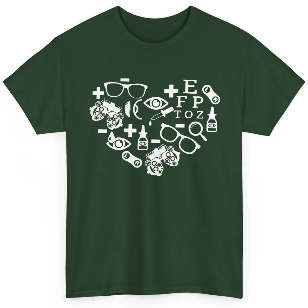 Optometrist Symbols Heart Optician Sight Squad Optometry Classic Unisex T-Shirt