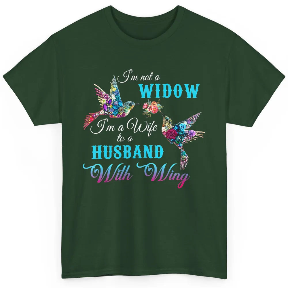 Not Widow Wife Of Husband In Heaven Angel With Wings Birds Classic Unisex T-Shirt