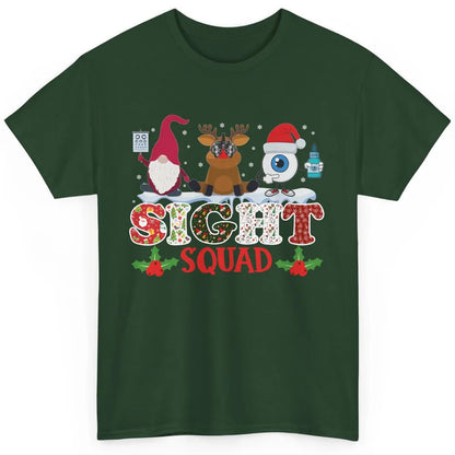 Optometrist Sight Squad Gnome Reindeer Optician Christmas Classic Unisex T-Shirt