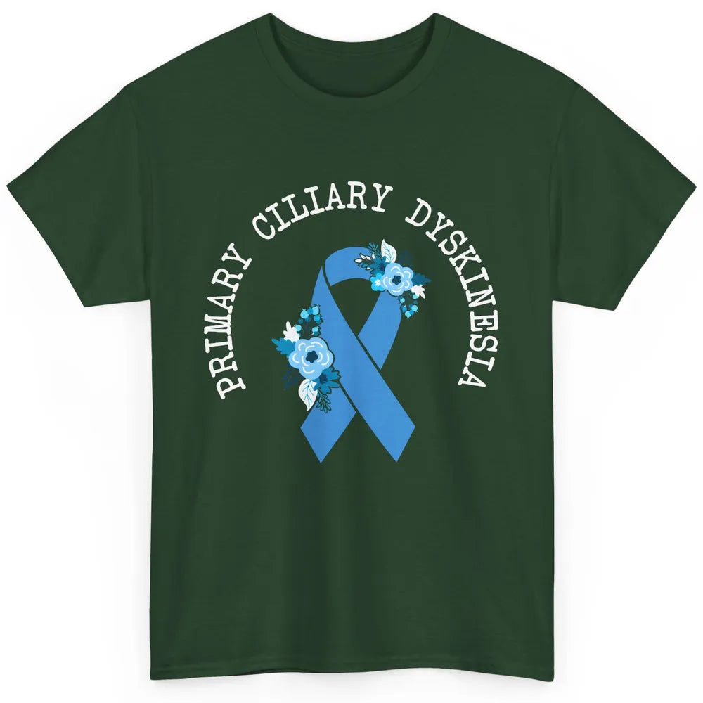Primary Ciliary Dyskinesia Blue Ribbon Respiratory Diseases Classic Unisex T-Shirt