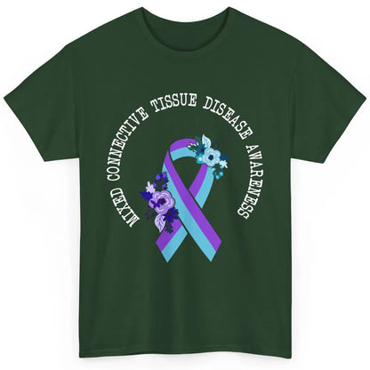 Mixed Connective Tissue Disease Awareness MCTD Floral Ribbon Classic Unisex T-Shirt