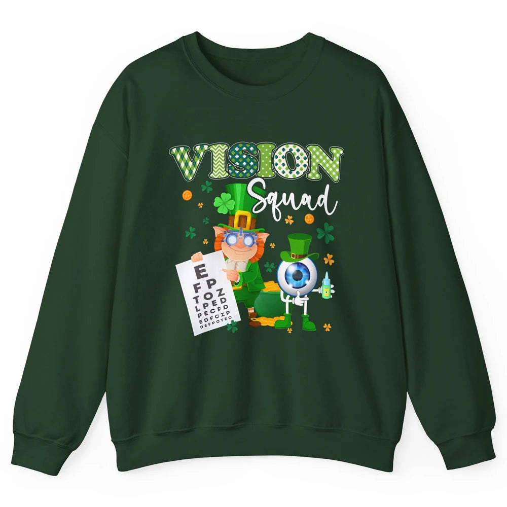 Optometrist St Patrick’s Day Vision Squad Optometry Shamrock Unisex Crewneck Sweatshirt