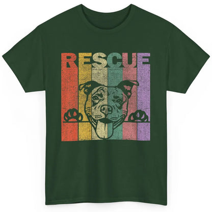 Rescue Dog Pitbull Puppy Adopt Vintage Funny Pet Rescuer Mom Classic Unisex T-Shirt