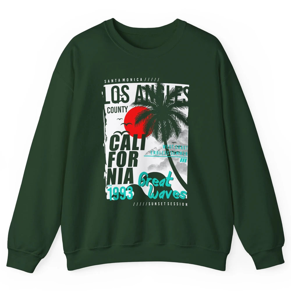 Retro Los Angeles California West Coast Endless Summer 1993 Unisex Crewneck Sweatshirt