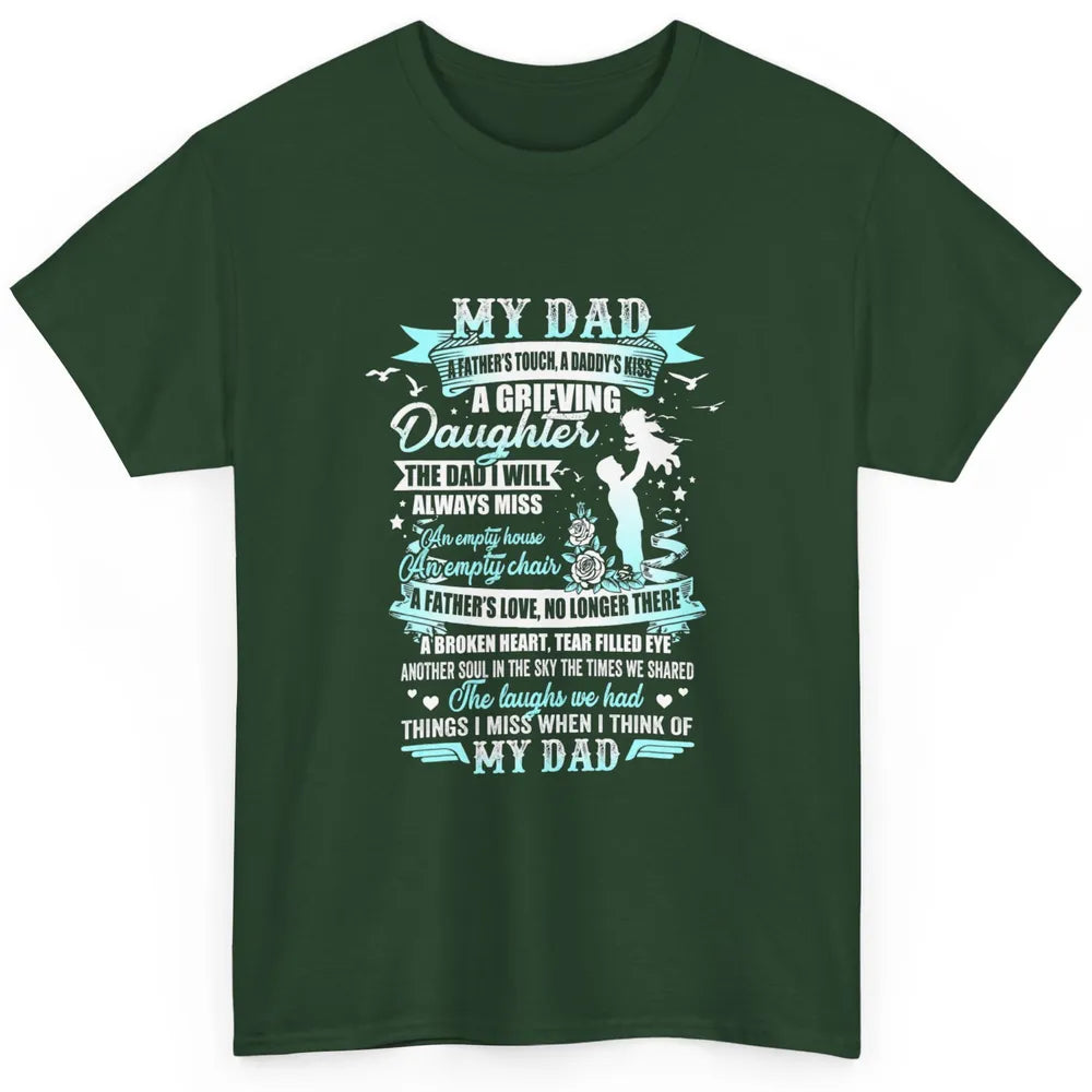 My Dad In Memories Poem Dad In Heaven Angel Wings Guardian Classic Unisex T-Shirt