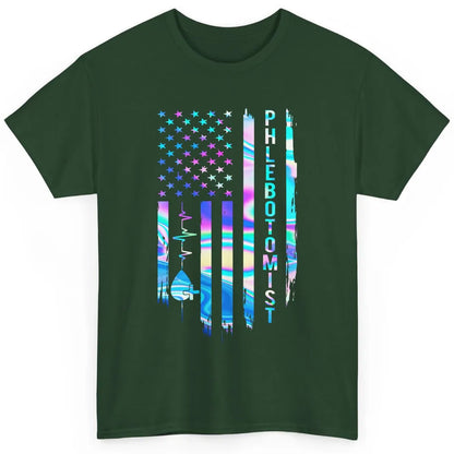 Phlebotomist Flag Blood Lab Vein Phlebotomy Life Nurse PT Classic Unisex T-Shirt